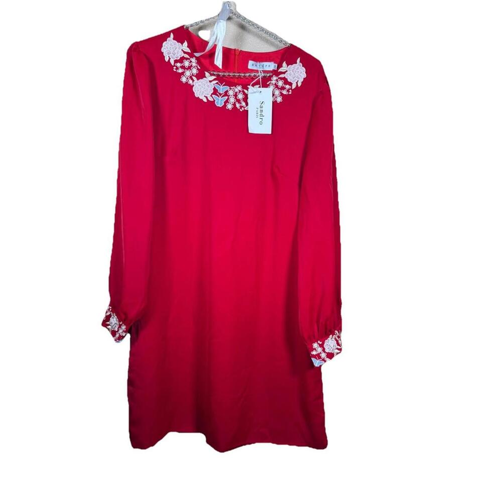 Sandro‎ Paris Women Red Dress Size 2XL Boho Retro Party